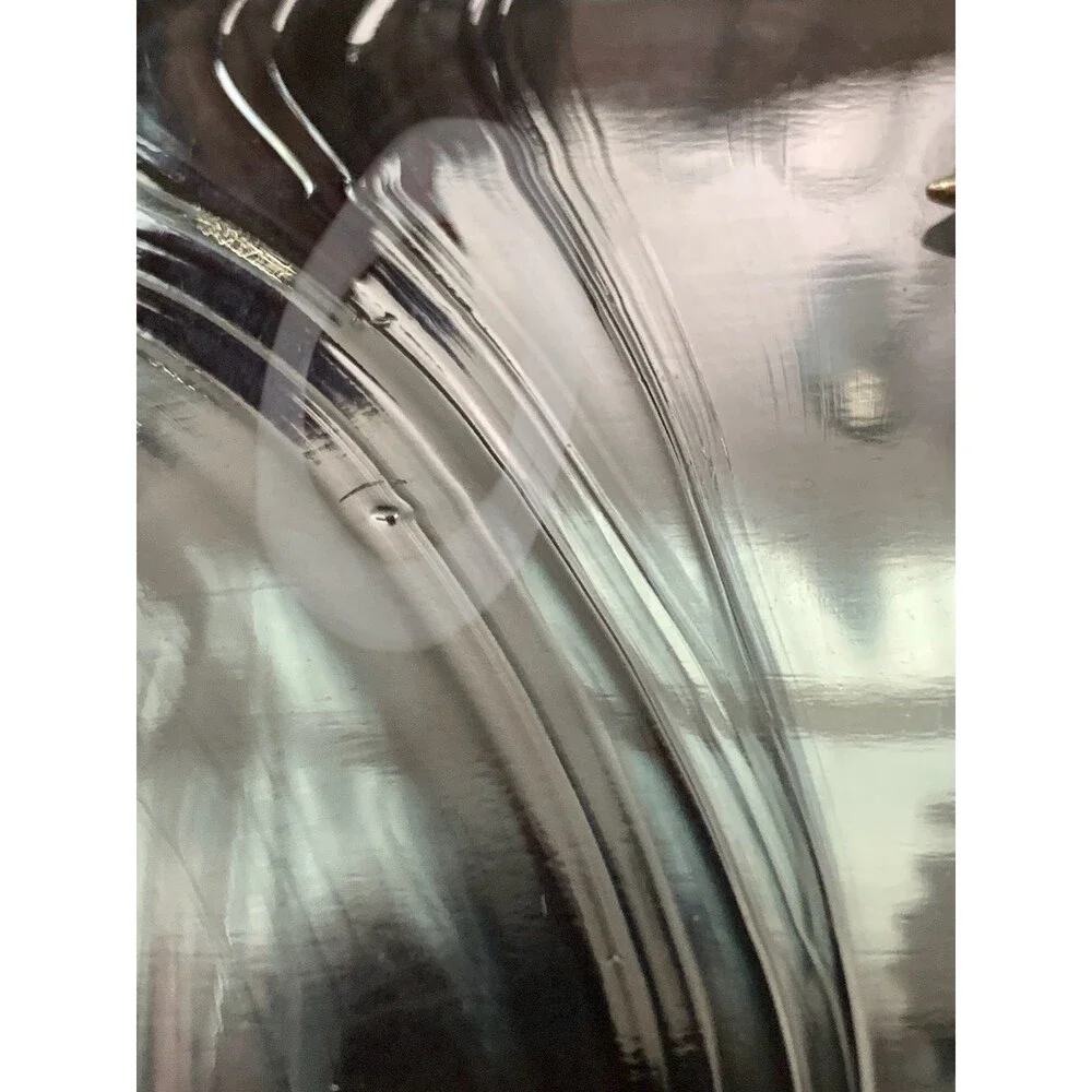 Glass Silver tone Dragon Swirl Jewelry Trinket Kheops  Box